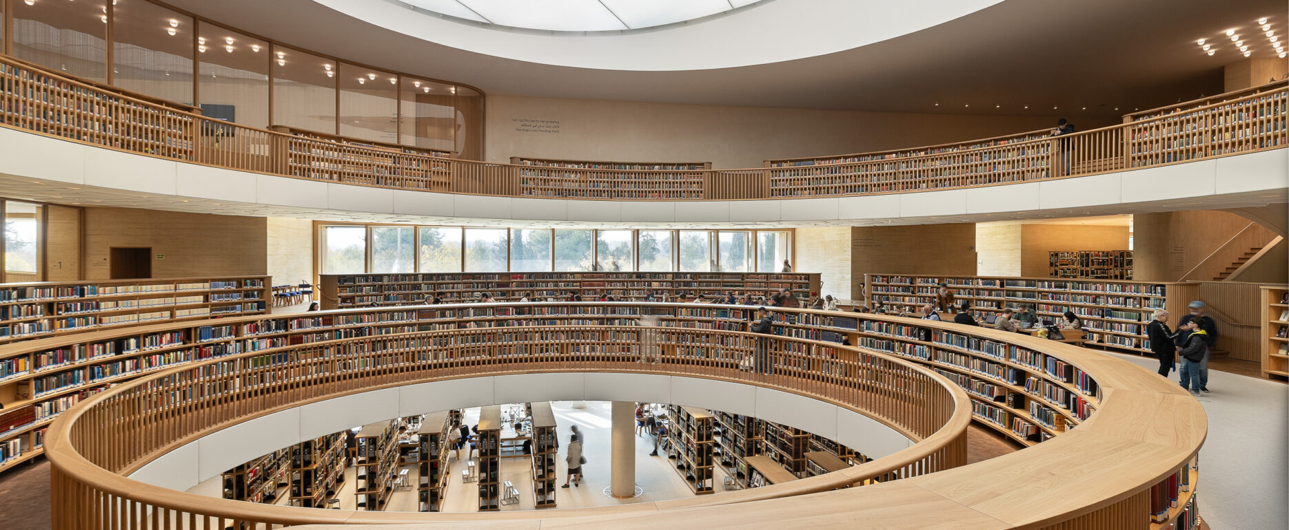 National Library of Israel interior architecture photography - central space